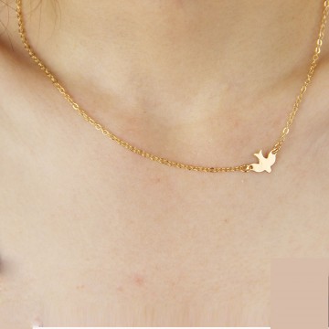 1pcs Simple Gold Plated Birds Necklace Clavicle Chains Charm Womens Fashion Jewelry Maxi Necklace Jewelry Accessories32600309085