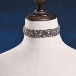 2016 Hot Boho Collar Choker Silver Necklace statement jewelry for womenFashion Vintage Ethnic style Bohemia Turquoise Beads neck
