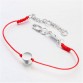 2016 Hot Christmas Gift Jewelry Thin Red Thread String Rope Bracelet 18K Rose Gold Plated Chain and Crystal Bracelet for Women