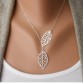 2016 Hot Fashion Gold Silver Plated Chain Necklace Leaf Casual Beads Long Strip Pendants Gifts Women Necklaces Jewelry jl5032335694270