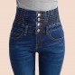 2016 Jeans Womens High Waist Elastic Skinny Denim Long Pencil Pants Plus Size 40 Woman Jeans Camisa Feminina Lady Fat Trousers32568899252