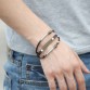 2016 New Fashion Charm Retro Hand Made Plating Silver Bracelet Multi-layer Leather Pulseiras Men Jewelry  for Women Bileklik32676150077