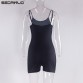 2016 Playsuit Rompers Womens Clothing Overalls Summer Sexy Strapless Solid Black Sleeveless O Neck Simple Short Jumpsuit32644056782