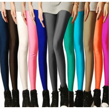 2016 Sexy Solid Candy Neon Leggings Plus Size Women&#39;s Leggings High Stretched Elastic Leggings Fitness Ballet Dancing Paint1432395714