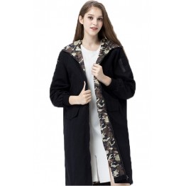 2016 Women Fashion Casual Hooded Straight Thin Coat Long Loose Trench Windbreaker Wide Waisted Coats Plus Size WCA0039