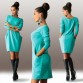 2016 new products Autumn Winter Women Dress O neck Long Sleeve Office Dress Fashion Slim Bodycon Dress Women&#39;s Mini Dresses32746406991