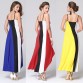 BORRUICE Beach Long Dress Plus Size Spring Summer Women Dress Splice Stripe Sexy Dresses Casual Vintage Irregular Maxi Dress