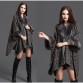 Big Long Vogue Women Sexy Leopard Fur Coat Cloak Shawl Cashmere Faux Fox Fur Cardigan Jacket Parka 2016 Winter New Collections32747512792