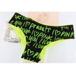 Charming Women Lace Briefs Lady Love Sexy Pink Heart Panties Women's Low Waist Intimates Leopard Underwear Free Shiping