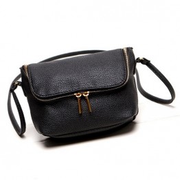 Famous Brand Design Small Fold Over Bag Mini Women Messenger bags Leather Crossbody Sling Shoulder bags Handbags Purses Zipper