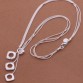 Fashion Elegant Ladies Necklace 925 Hollow Square Pendant Long Necklace Mulit Chain Silver Plated Jewelry Loving Gift AN44132669455495