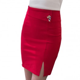 Fashion Sexy Slim 2016 Spring New Women Pencil Skirt High Waist Stretch fabrics Split Back Zipper OL Lady Skirt Plus Size S--5XL