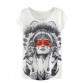 Fashion Vintage Summer T Shirt Women Clothing Tops Animal Owl Cat Print T-shirt32676792331