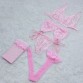 Free shipping New Sexy Lingerie Women Lace brassiere + Thong+ Garter Belt+Stockings 05832248095134