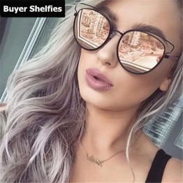 Luxury Cat Eye Sunglasses Women Brand Designer 2017 Mirror Sunglass Female Sun Glasses For Women Glasses Driving Lady Sunglass