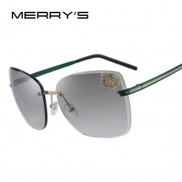 MERRY'S Trendy Fashion Sunglasses Luxury Ladies Butterfly Designer Exclusive Brand Embellishment Sunglasses
