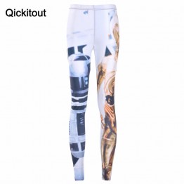 Qickitout Leggings Hot New Women pants Shiny Milk Leggings Artoo and Threepio Leggings Digital Print Leggings Drop shipping