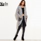 SheIn 2016 Autumn Winter Woman Coats Women Elegant Long Coat Long Sleeve Multicolor Tweed Raw Edge Coat With Pockets32748305535