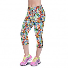 Summer Print Yoga Leggings For Women High Waist Gym Clothing Sports Slimming Pants Workout Sport Fitness Slim Running Clothes