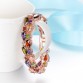 Trendy Charm CZ Diamond Bracelet Rose Gold Plated Mona Lisa Bangle Colorful Love Friendship Bracelet for Women Jewelry Wholesale32507816092