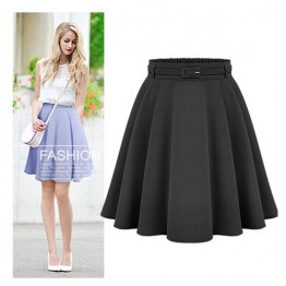 Women's Casual Medium Knee-length Skirts Retro Stylish Female High Waist Ball Gown Skirts Femininas Vintage Women Long Skirt