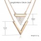 Women Gold Plated Punk Necklaces From India Hot Geometric Triangle Faux Marble Stone Pendant Necklace Vintage Jewelry32663499138