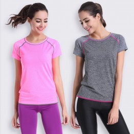 Womens Sportswear Gym Running Shirt Short Sleeve Training Top Women Breathable Mesh Fitness Yoga Tops Women's Sports Shirt WA16