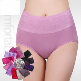 ZW90 Women Modal Panty High Waist Breathable Trigonometric Panties Plus Size Female Underwear Body Shaping Briefs  M-XXXL
