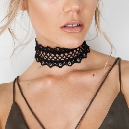 summer Newest  fashion jewelry accessories Sexy hollow out lace black  choker necklace for couple lovers'  N174