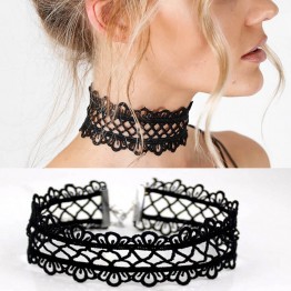 summer Newest  fashion jewelry accessories Sexy hollow out lace black  choker necklace for couple lovers'  N174